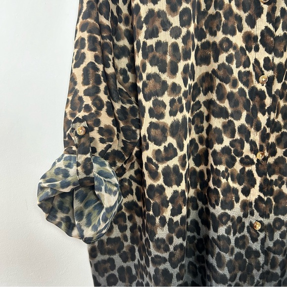 Joe Fresh Animal Print Duster 1X EUC - Picture 5 of 8